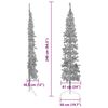 vidaXL Slim Artificial Half Christmas Tree with Stand Silver 240 cm