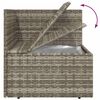 vidaXL 5 Piece Garden Lounge Set with Cushions Grey Poly Rattan