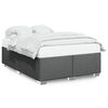vidaXL Bed Frame without Mattress Dark Grey Queen Fabric