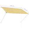 vidaXL Retractable Awning 200x150 cm Yellow and White