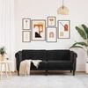 vidaXL Sofa 2-Seater Black Velvet
