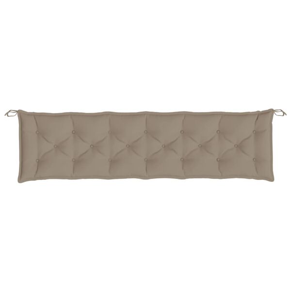 vidaXL Garden Bench Cushion Taupe 200x50x7 cm Oxford Fabric