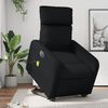 vidaXL Electric Stand up Massage Recliner Chair Black Faux Leather