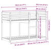 vidaXL Bunk Bed without Mattress 90x190 cm Solid Wood Pine