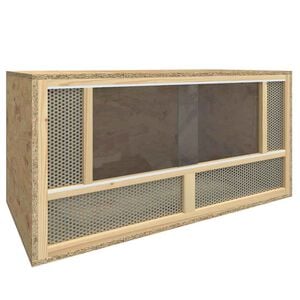 vidaXL Terrarium | Brown | Engineered wood, glass, steel | 80 x 40 x 40 cm