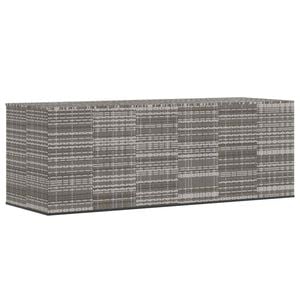 vidaXL Garden Cushion Box PE Rattan 291x100.5x104 cm Grey