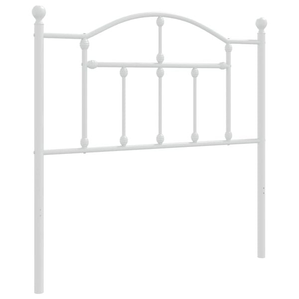 vidaXL Metal Replace Headboard White 90 cm