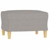 vidaXL 3-Seater Sofa with Footstool Light Grey 180 cm Fabric