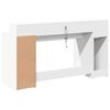 vidaXL Desk with LED Lights White 160x55x91 cm Engineered Wood