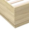 vidaXL Bed Frame with LED without Mattress Sonoma Oak 150x200 cm King Size
