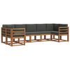 vidaXL Outdoor Sofa Set 7 pcs Natural and Anthracite