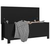 vidaXL Storage Box with Cushion High Gloss Black 105x40x45 cm Engineered Wood