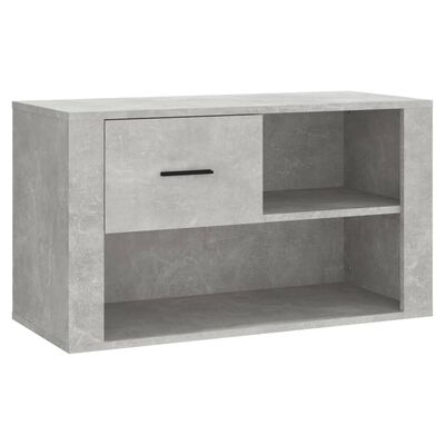 vidaXL Shoe Cabinet Concrete Grey 80x35x45 cm Engineered Wood