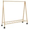 vidaXL Clothes Rack | Natural Bamboo | Bamboo | Medium | Foldable