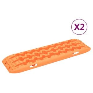 vidaXL Traction Boards 2 pcs Orange 106x30,5x7 cm Nylon