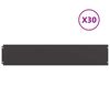 vidaXL Lawn Edgings 30 pcs Black 20x103 cm Cold-rolled Steel