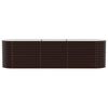 vidaXL Garden Raised Bed Brown 320 x 80 x 81 cm Steel
