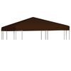 vidaXL Gazebo Top Cover 310 g/m&sup2; 3x3 m Brown