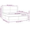 vidaXL Box Spring Bed with Mattress Dark Grey 153x203 cm Queen Size Fabric