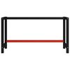 vidaXL Work Bench Frame Metal 150x57x79 cm Black and Red