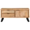 vidaXL Coffee Table 90x50x40 cm Solid Acacia Wood with Live Edges