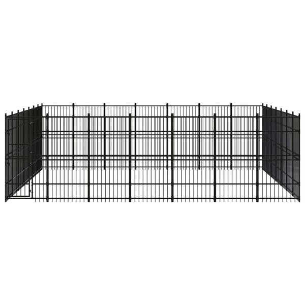 vidaXL Outdoor Dog Kennel Steel 45.16 m&sup2;