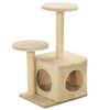 vidaXL Cat Tree with Sisal Scratching Posts 60 cm Beige