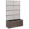 vidaXL Raised Bed | Brown | Poly rattan, plastic | 83x30x130cm | Planters