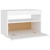 vidaXL Bedside Cabinet & LED Lights 2 pcs White 60x35x40 cm Engineered Wood