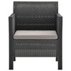 vidaXL 3 Piece Garden Lounge Set with Cushions PP Rattan Anthracite
