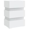 vidaXL LED Bedside Cabinet White 45x35x67 cm Engineered Wood
