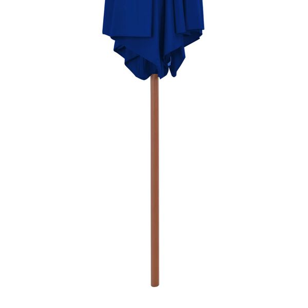 vidaXL Garden Parasol with Wooden Pole Blue 270 cm