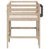 vidaXL Kids' Loft Bed without Mattress 92x187 cm Single Solid Wood Pine