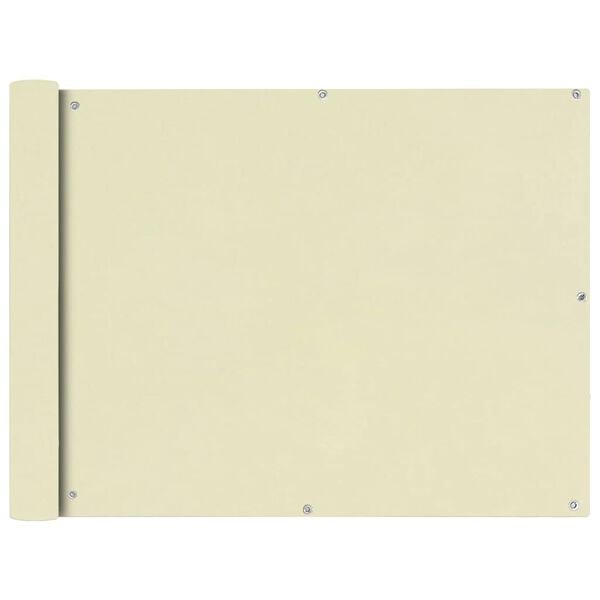 vidaXL Balcony Screen Oxford Fabric 90x400 cm Cream