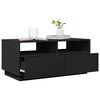 vidaXL Coffee Table with LED Lights Black 90x49x40 cm