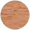 vidaXL Table Top &Oslash;50x2.5 cm Round Solid Wood Beech
