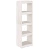 vidaXL Book Cabinet Room Divider | White | Solid pinewood | Medium