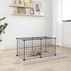 vidaXL 8-Panel Pet Cage Black 35x35 cm Steel