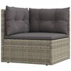 vidaXL 5 Piece Garden Lounge Set with Cushions Grey Poly Rattan
