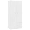 vidaXL Wardrobe White 80x52x180 cm Engineered Wood