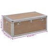 vidaXL Storage Box Solid Fir Wood 91x52x40 cm Brown