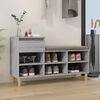 vidaXL Shoe Cabinet Grey Sonoma 102x36x60 cm Engineered Wood