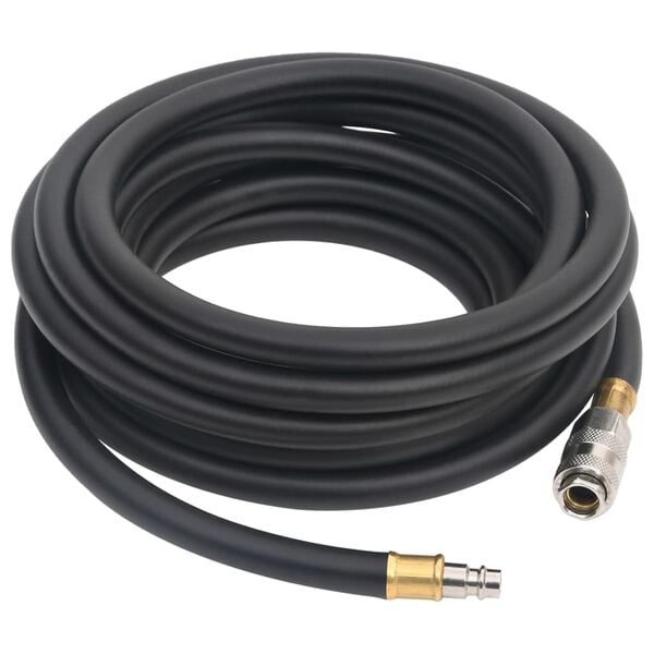 vidaXL Hybrid Air Hose Black 0.6" 2 m Rubber and PVC