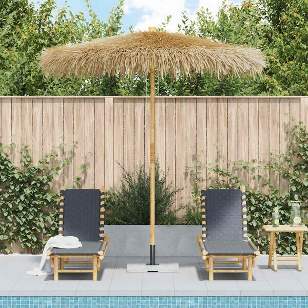 vidaXL Bamboo Garden Parasol 270 cm with Banana Leaf Roof