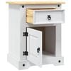 vidaXL Bedside Cabinet Mexican Pine Corona Range White 53x39x67 cm