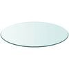 vidaXL Table Top Tempered Glass Round 800 mm
