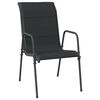 vidaXL Garden Chairs 4 pcs Steel and Textilene Black