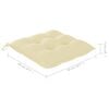 vidaXL Garden Chairs 4 pcs with Cream White Cushions Solid Teak Wood