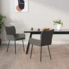 vidaXL Dining Chairs 2 pcs Dark Grey Fabric