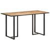 vidaXL Dining Table | Rough Mango Wood | Rough mango wood and powder-coated iron